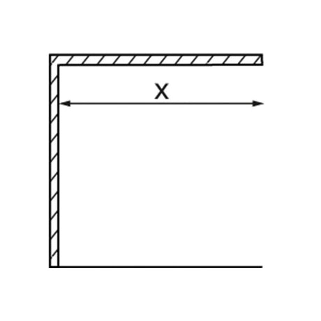 Walk-In 205 Frame fastvæg, skræddersyet / 8mm glas