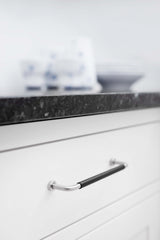 Furnipart  Lounge Greb Læder sort/silkeslebet 160