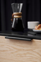 Artisan greb i Børstet mat sort, bred