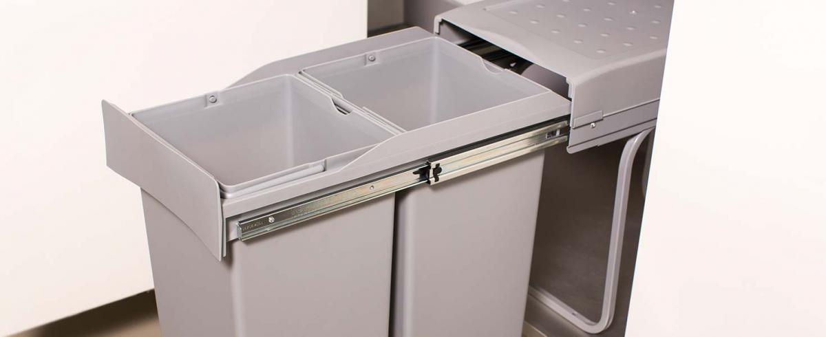 AFFALDSSYSTEM BUNDMONTERET 3x10L spande