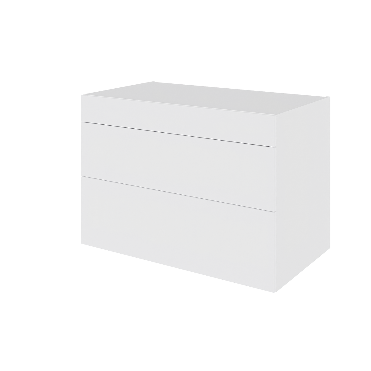 Multi-Living Køkken skuffeskab i Hvid Front H: 70,4 cm D: 60,0 cm - 3 skuffer deludtræk og softluk - Bredde: 100 cm