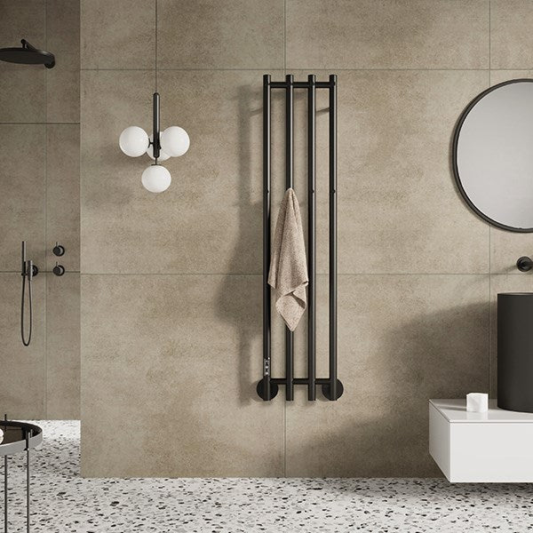 Leno håndklædetørre 1250x280mm, MAT SORT