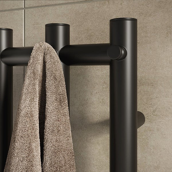 Leno håndklædetørre 1250x280mm, MAT SORT