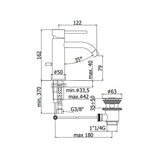 LIGRO ARMATUR TIL INDBYGGET VASKE, KROM