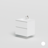 Lux vaskeskab 60cm, Mat hvid