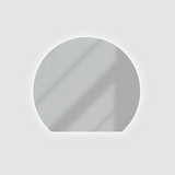 Semi rund spejl med baggrundsbelysning, 100x90 cm, uden sensor