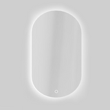 Ovalt spejl med baggrundsbelysning, 50x90 cm