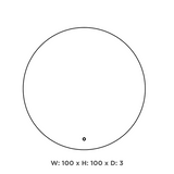 Rio spejl med baggrundsbelysning Ø100