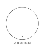 Rio spejl med baggrundsbelysning Ø60