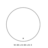 Rio spejl med baggrundsbelysning Ø80