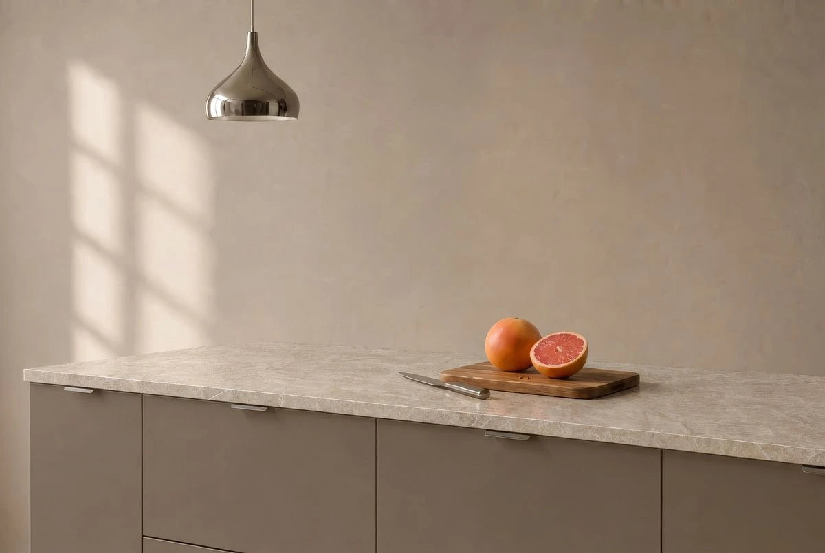 Naxos Light Grey - DU-S63089-PT laminat bordplade på mål
