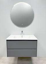 Nordskab badbordplade i Solid Surface - bredde 101 cm x dybde 46 cm med hanehul