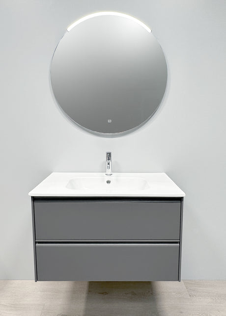 Nordskab badbordplade i Solid Surface - bredde 101 cm x dybde 46 cm med hanehul