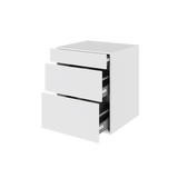 Multi-Living Køkken skuffeskab i Hvid Front H: 70,4 cm D: 60,0 cm - 3 skuffer deludtræk og softluk - Bredde: 60 cm