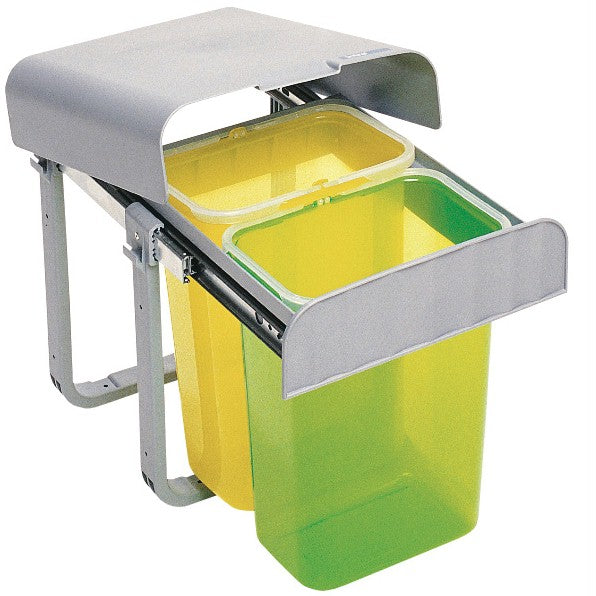 Affaldsbeholder - Aladin 2 x 8 ltr. - gul/grøn spand