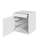 Multi-Living Køkken grydeskab i Hvid Front underskab H: 70,4 cm D: 60,0 cm - 2 udtræksriste 1 låge og 1 skuffe med deludtræk og softluk - Bredde: 60 cm