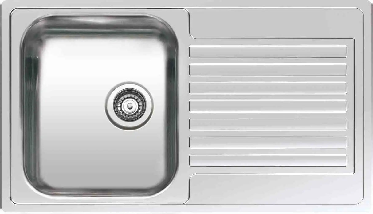 CENTURIO 10 (L) KØKKENVASK M/BAKKE, RUSTFRIT STÅL