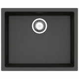 Amsterdam 50 komposit køkkenvask, Black Silvery m/krom afløb