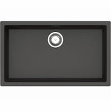 Amsterdam 72 komposit køkkenvask, Black Silvery m/krom afløb