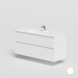 Lux vaskeskab 120cm, Mat hvid