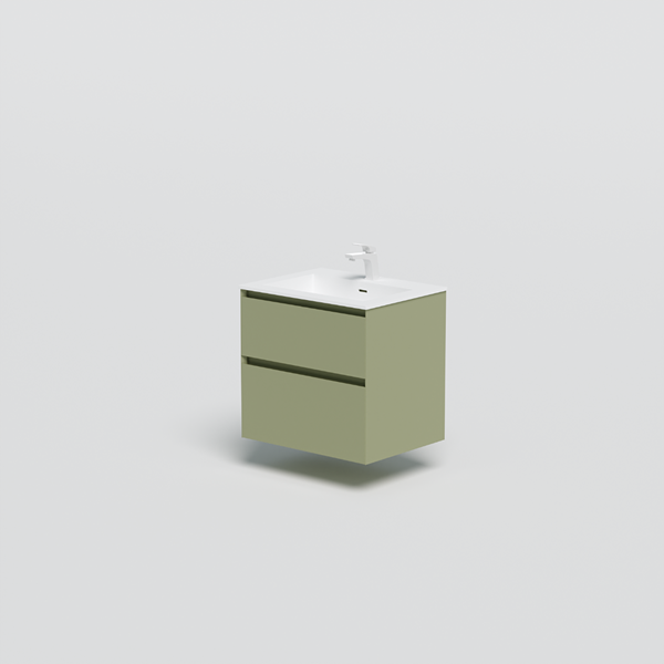 Lux vaskeskab 60 cm, olive grøn