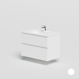 Lux vaskeskab 80cm, Mat hvid