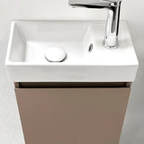 Amanda Plus vaskeskab 390 x213mm, cocoa brun, 1 låge, højre hængsler