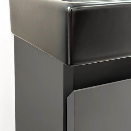 Amanda Plus vaskeskab 390 x213mm, antracit, 1 låge, venstre hængsler