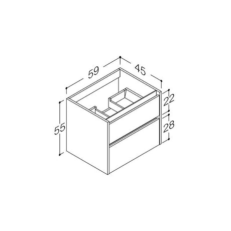 Lux vaskeskab 60 cm, olive grøn