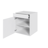 Multi-Living Køkken hyldeskab i Hvid Front H: 70,4 cm D: 60,0 cm - 1 låge & skuffe deludtræk og softluk - Bredde: 60 cm