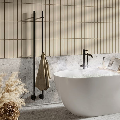 Torre håndklædetørre 1500x35mm MAT SORT