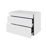 Multi-Living Køkken skuffeskab i Hvid Front H: 70,4 cm D: 60,0 cm - 3 skuffer fuldtudtræk og softluk - Bredde: 100 cm