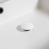 Bundventil til Solid Surface badbordplade - farve Arctic White