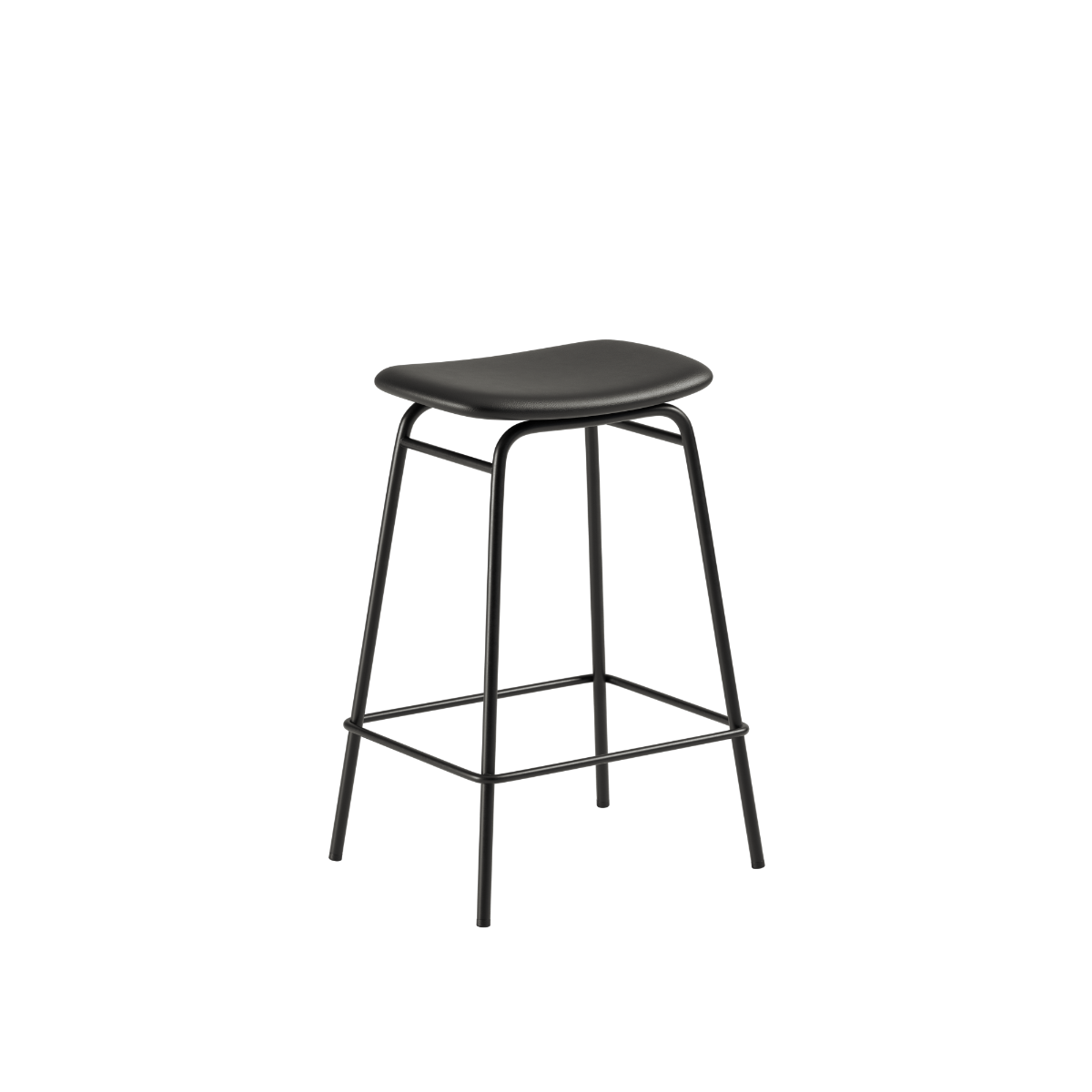 Frame Bar Stool - Terra Black leather - 68 cm.