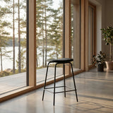 Frame Bar Stool - Terra Black leather - 68 cm.