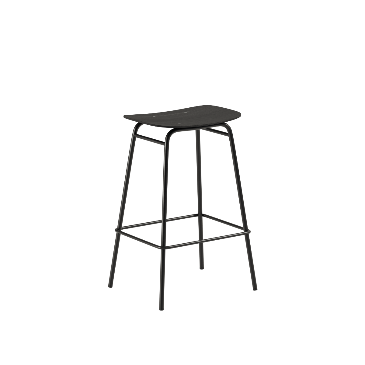 Frame Bar Stool - Black Stained Oak - 73 cm.