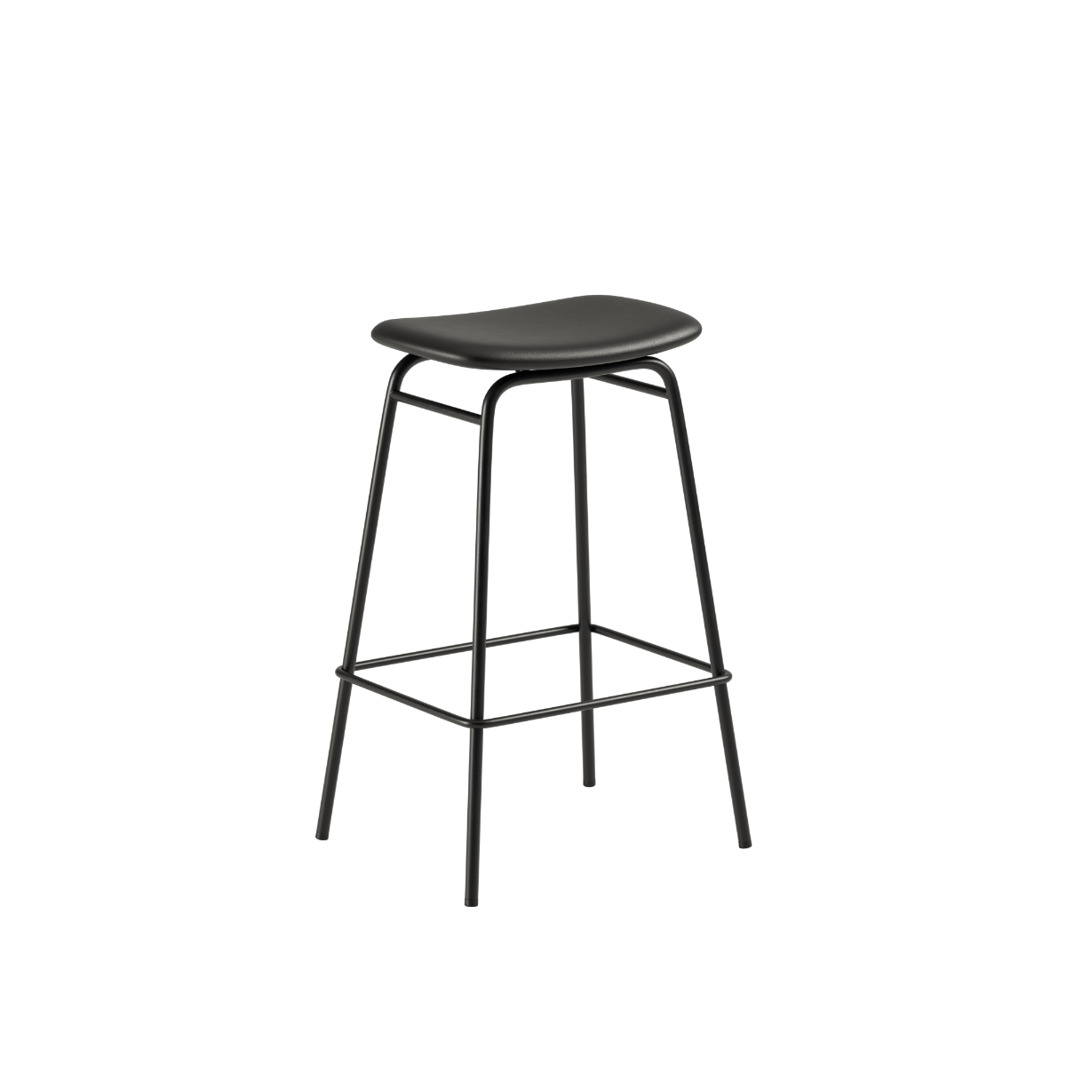 Frame Bar Stool - Terra Black leather - 73 cm.