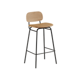 Frame Bar Stool - With backrest and Terra Safari leather - 73 cm.