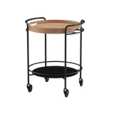 Serving Table w/ Tray - Natural Oak