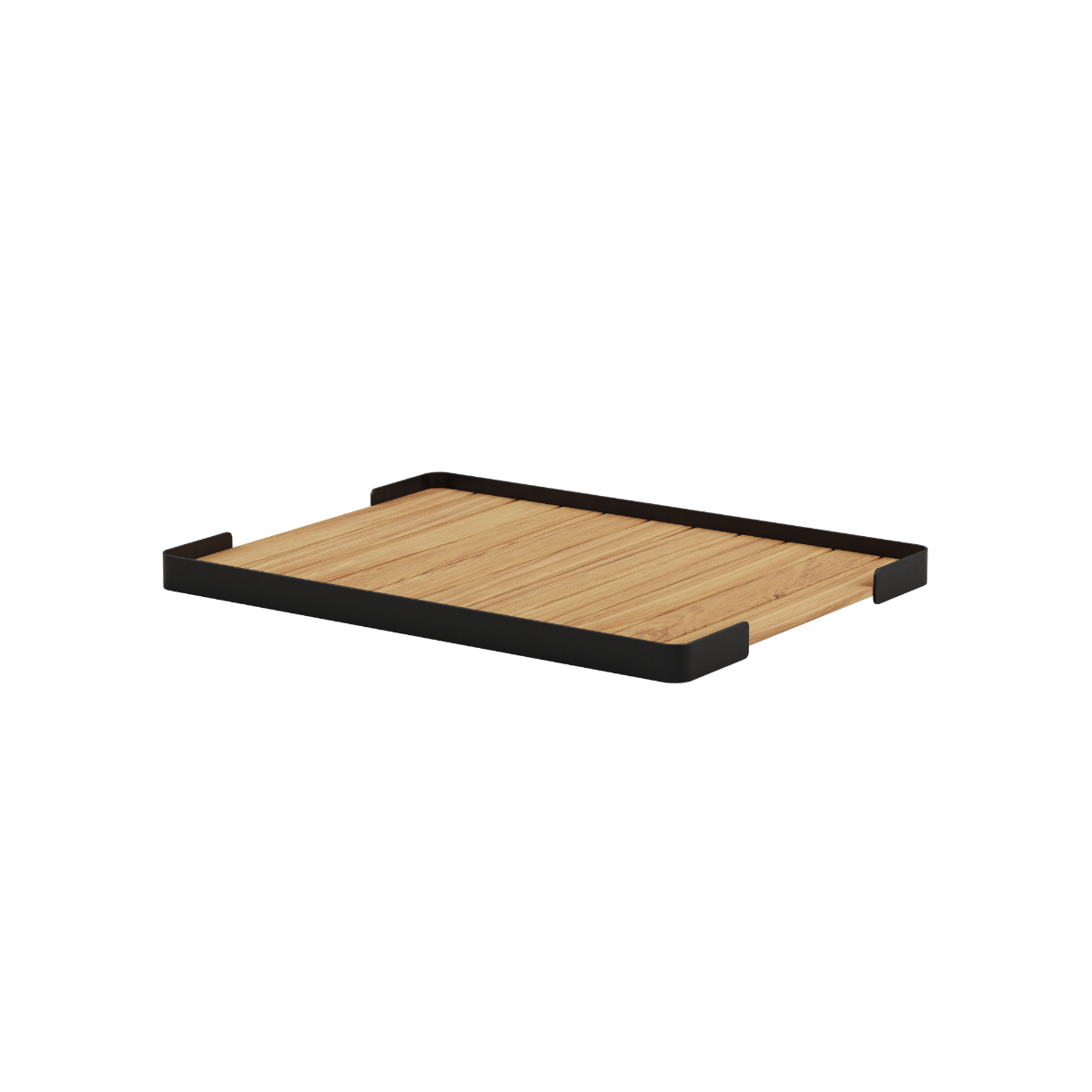 Patio Pouf Tray Black