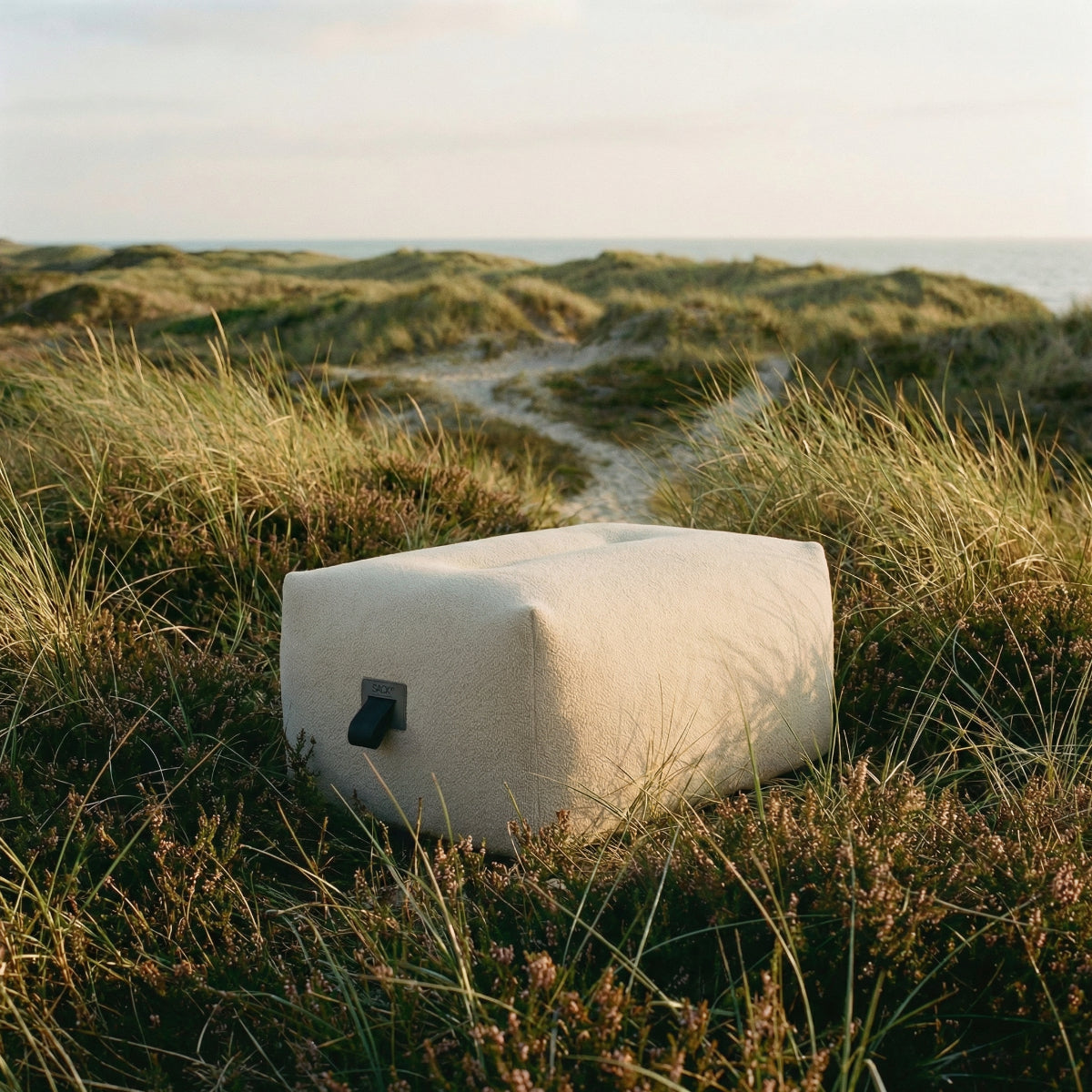 Soft Sofa Outdoor Pouf, Boucle Beige