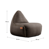 Canvas Lounge Chair Brown