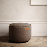 Canvas Pouf Brown
