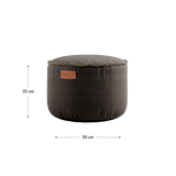 Canvas Pouf Brown