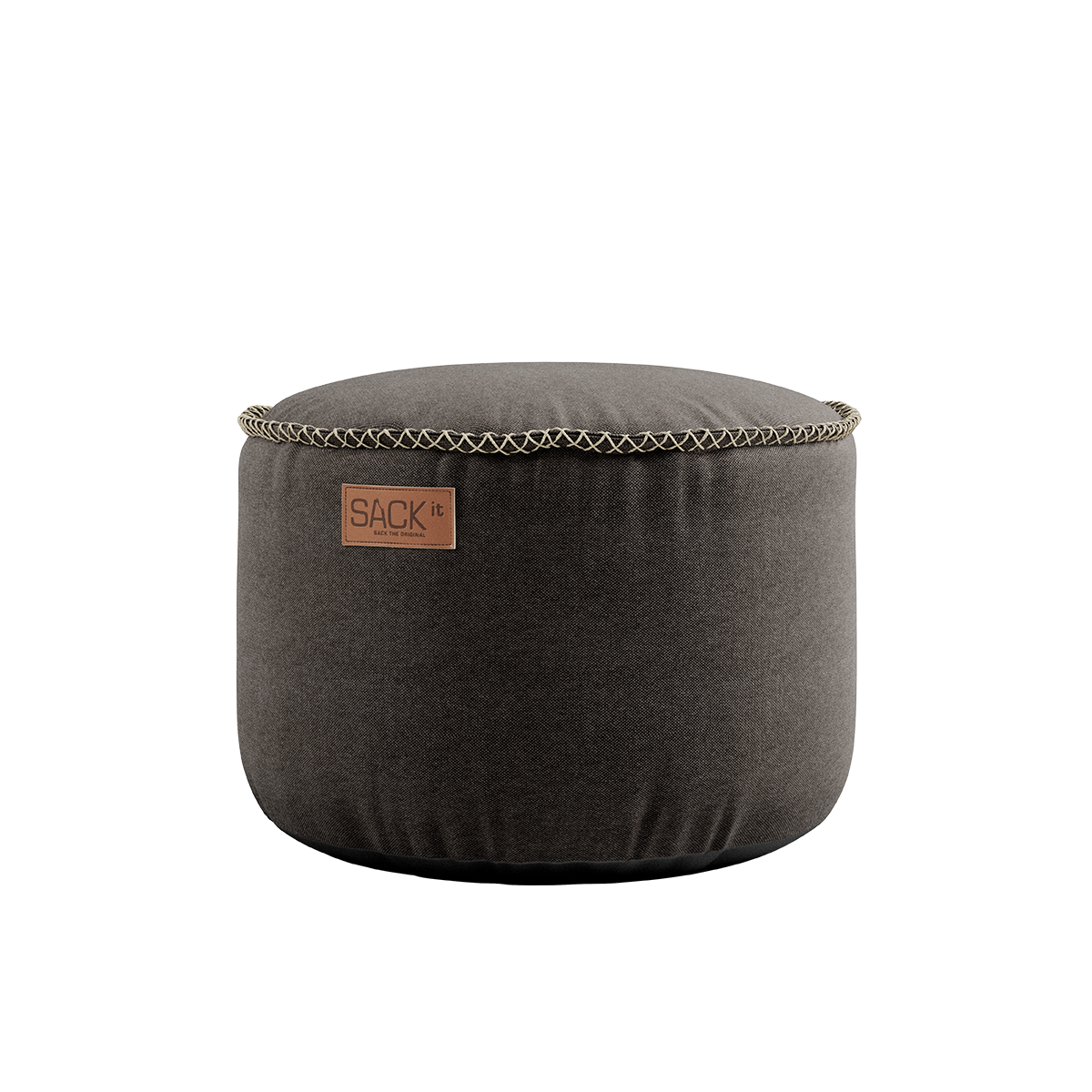 Canvas Pouf Brown