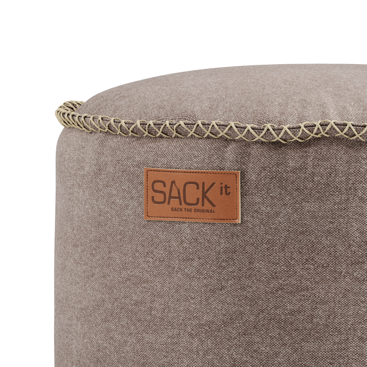Canvas Pouf Sand