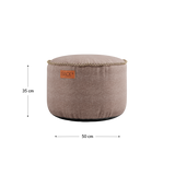 Canvas Pouf Sand