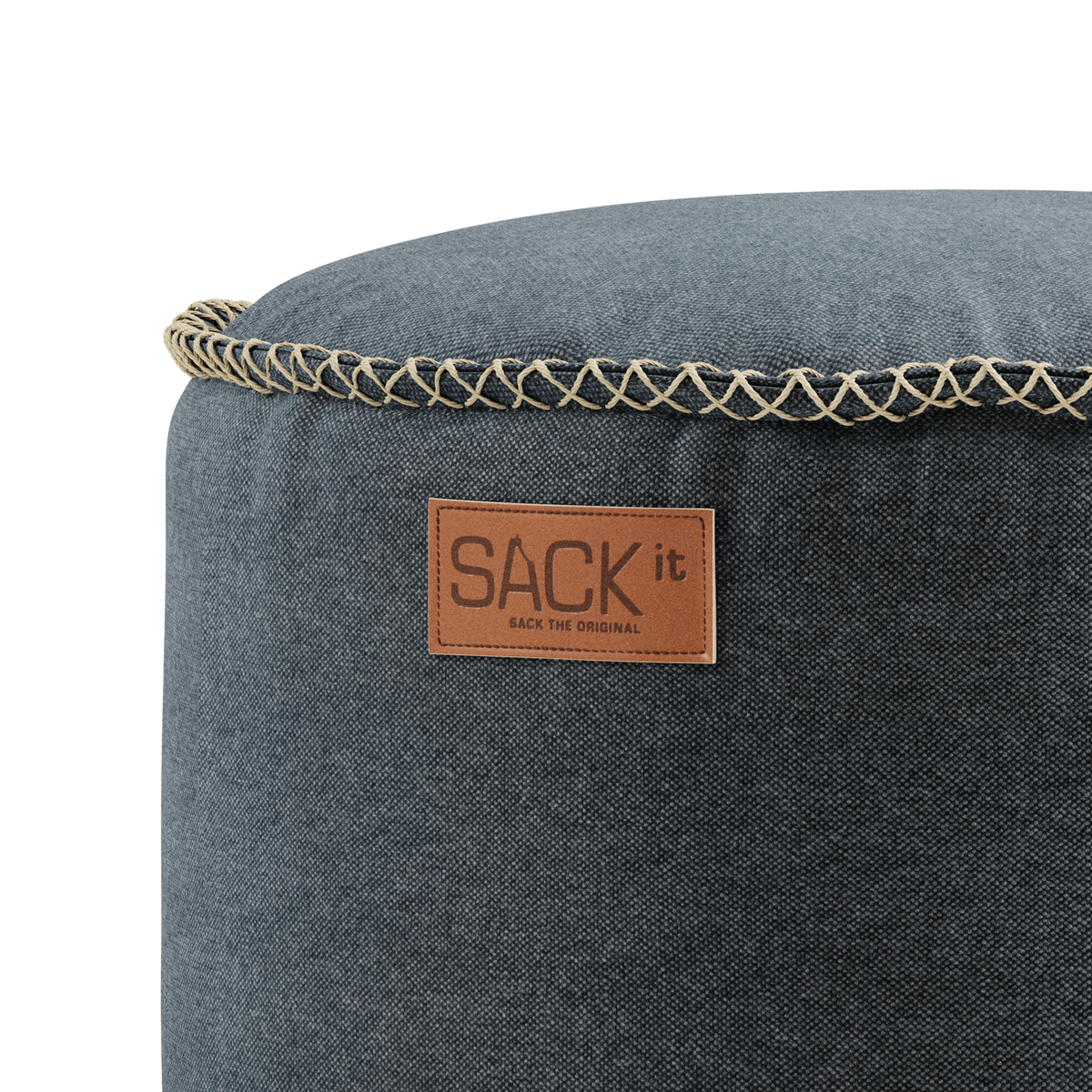 Canvas Pouf Petrol