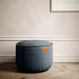 Canvas Pouf Petrol