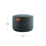 Canvas Pouf Petrol
